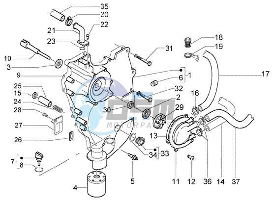 Flywheel Cover-Oil Filter