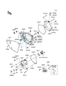 KX250F KX250W9F EU drawing Engine Cover(s)