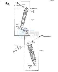 KSF 250 A [MOJAVE 250] (A1-A2) [MOJAVE 250] drawing SHOCK ABSORBERS -- KSF250-A2- -