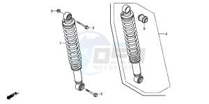 TRX250TE FOURTRAX ES drawing REAR CUSHION