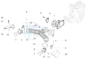 V7 II Stone ABS 750 drawing Throttle body