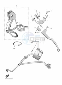 YZF600 YZF-R6 (BN6S) drawing HANDLE SWITCH & LEVER