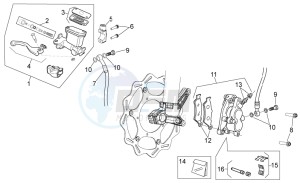 MXV 450 Cross drawing Front brake system