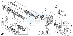 TRX500FPAD TRX500FPA ED drawing KNUCKLE