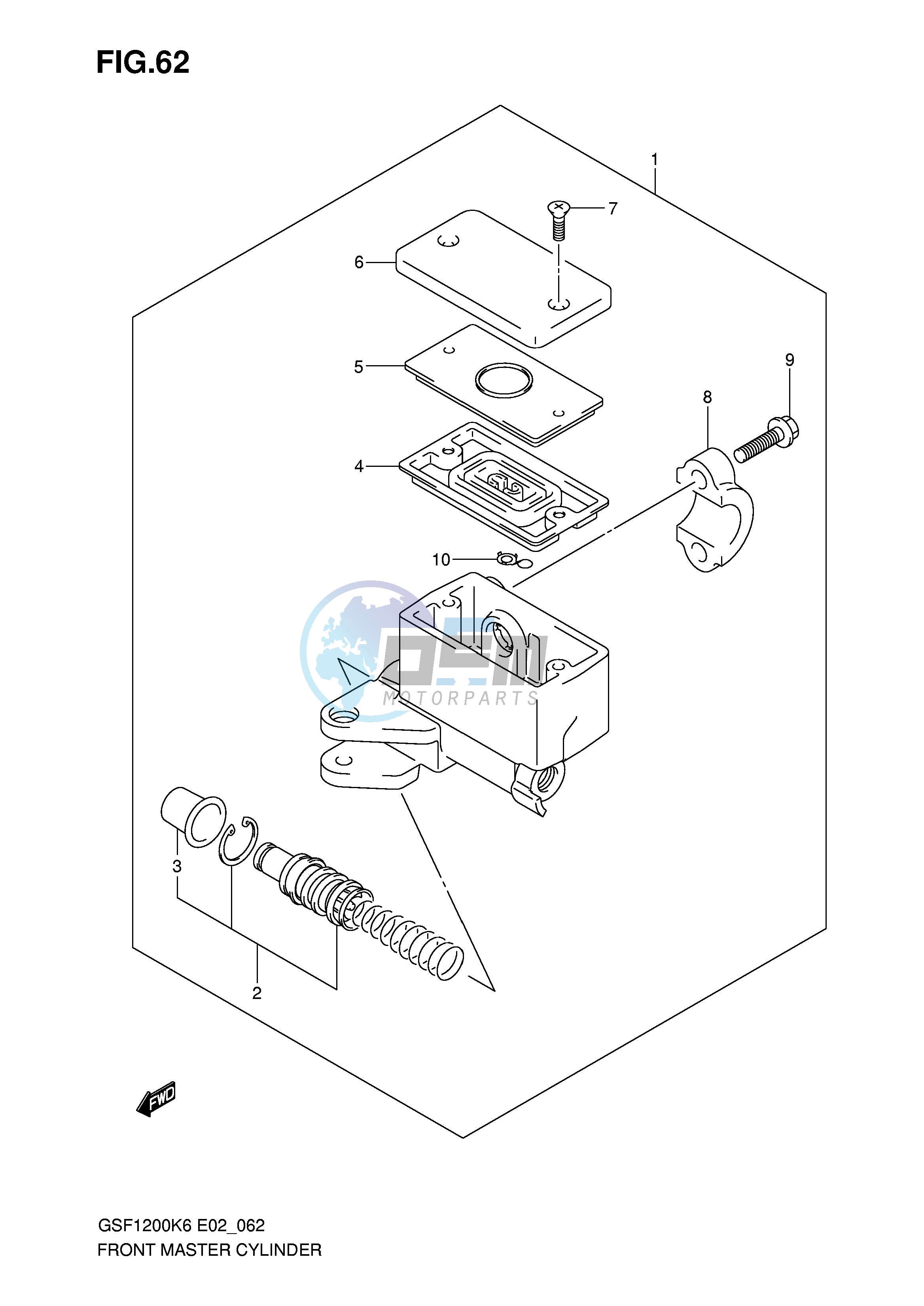 FRONT MASTER CYLINDER (GSF1200SK6 SAK6)