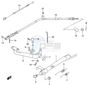 GZ250 (K3) drawing STAND - REAR BRAKE