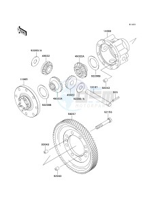 KAF 950 C [MULE 3010 TRANS4X4 DIESEL] (C7F) C7F drawing DIFFERENTIAL