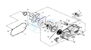 QUAD LANDER 300 drawing CRANKCASE COVER LEFT