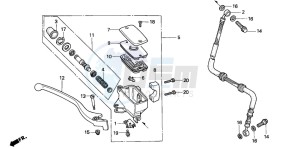 VF750C drawing FR. BRAKE MASTER CYLINDER