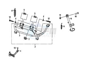 CROX 50 45KMH (L8 L9) EU EURO4 drawing MIDDLE STAND -SIDE STAND- KICKST.