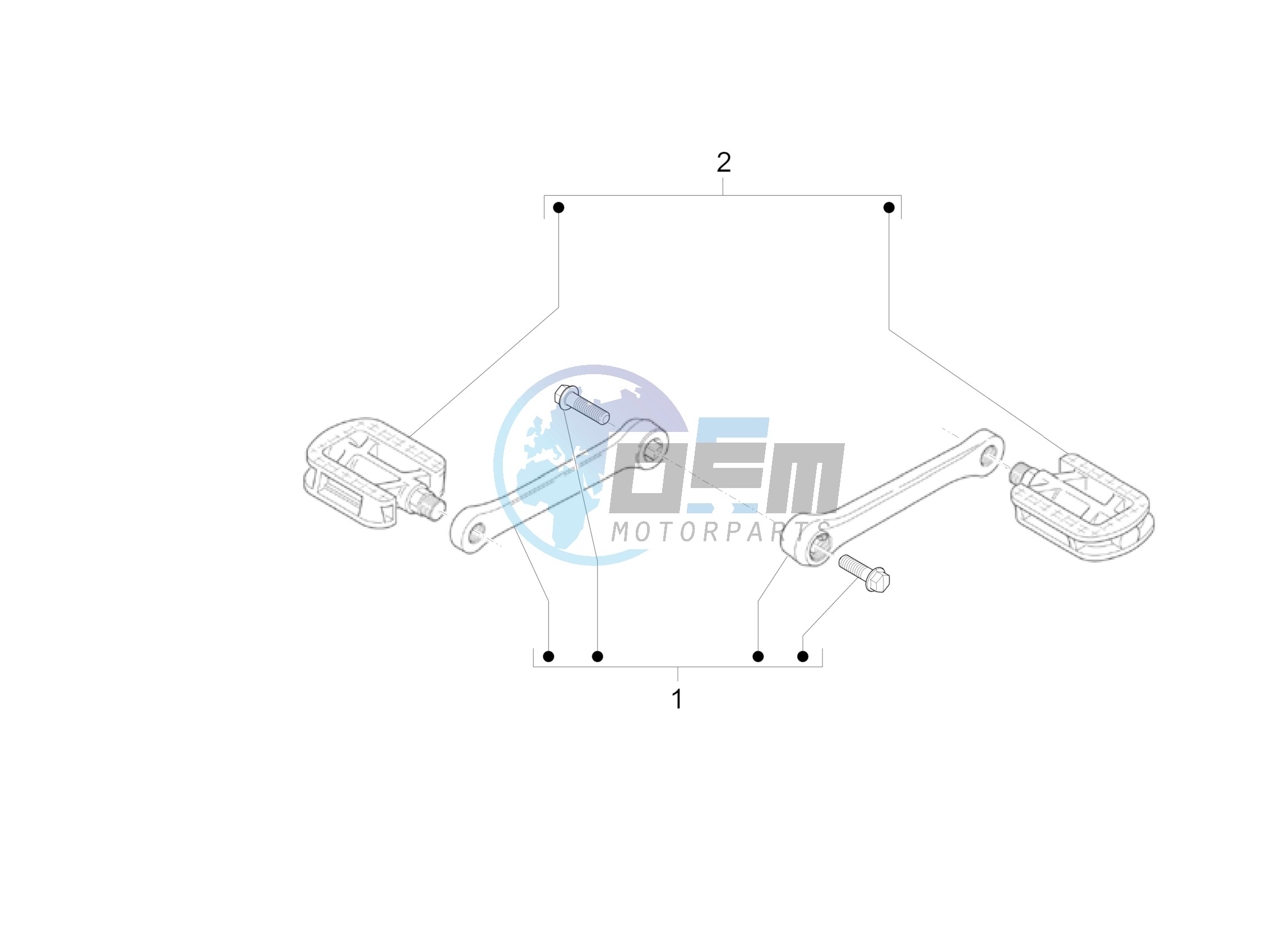 Control pedals - Levers