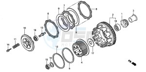 CBR600F drawing CLUTCH (CBR600F4/FS/FR)