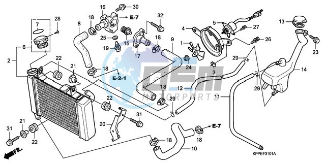 RADIATOR (CBR125RW7/RW9/RWA)