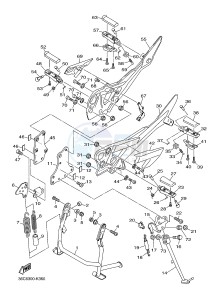 XJ6SA 600 DIVERSION (S-TYPE, ABS) (36D8 36DA) drawing STAND & FOOTREST