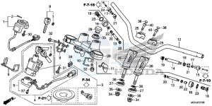 VFR1200X Europe Direct - (ED) drawing HANDLE PIPE/TOP BRIDGE