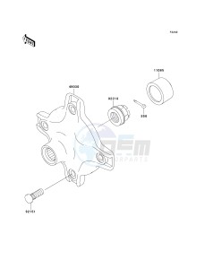 KVF 360 A [PARAIRIE 360 4X4] (A1-A3) PRAIRIE 360 4X4] drawing REAR HUB