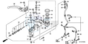 CBR600RR9 Europe Direct - (ED / MK) drawing FR. BRAKE MASTER CYLINDER (CBR600RR)