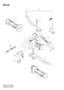 GN125 (E2) drawing HANDLE LEVER