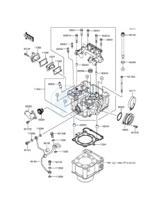 KLX250 KLX250SGF XX (EU ME A(FRICA) drawing Cylinder Head