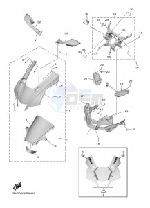 YZF1000D YZF-R1M (B4SD) drawing COWLING 1