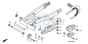 CRF230F9 Australia - (U) drawing SWINGARM/CHAIN CASE