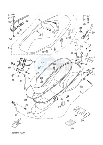 YP400RA X-MAX 400 ABS (1SD2 1SD2 1SD2) drawing SEAT