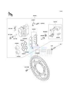 KDX 220 A [KDX220R] (A10-A12) [KDX220R] drawing FRONT BRAKE-- A10- -