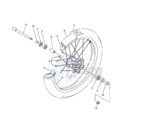 YZ F 250 drawing FRONT WHEEL