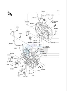 VN 750 A [VULCAN 750] (A15-A19) [VULCAN 750] drawing CRANKCASE