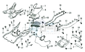 JOYRIDE 125 drawing FOOTREST / FRAME COWLING