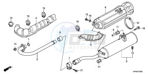 TRX420TMB TRX420 ED drawing EXHAUST MUFFLER