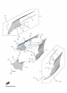 YZF1000W-B YZF-R1 (B3L9) drawing SIDE COVER