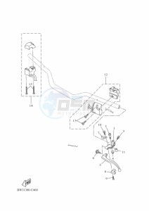 XTZ690 TENERE 700 (BHL9) drawing HANDLE SWITCH & LEVER