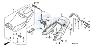 CB13009 BR / CO MME - (BR / CO MME) drawing SEAT/REAR COWL