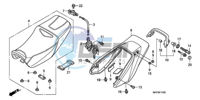 SEAT/REAR COWL