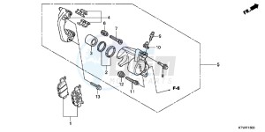 SH300B drawing REAR BRAKE CALIPER