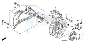 PES125R9 Europe Direct - (ED / STC 2ED) drawing REAR WHEEL/SWINGARM