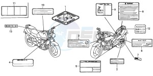 CB900F CB900 HORNET drawing CAUTION LABEL