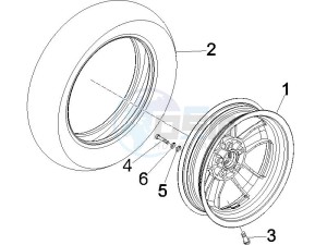 GTV 250 ie USA drawing Front wheel