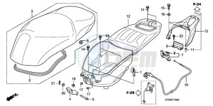 SH300AR9 Europe Direct - (ED / ABS) drawing SEAT/LUGGAGE BOX