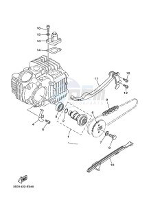 TT-R110E (B51U) drawing CAMSHAFT & CHAIN