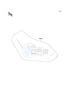 KVF 750 B [BRUTE FORCE 750 4X4 HARDWOODS GREEN] (B1) B1 drawing SEAT