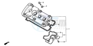 CB600F2 CB600S drawing CYLINDER HEAD COVER