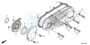 FES125AC drawing LEFT CRANKCASE COVER