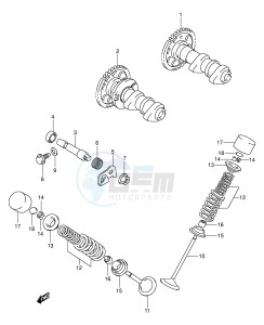 DR-Z400 (E3-E28) drawing CAM SHAFT - VALVE