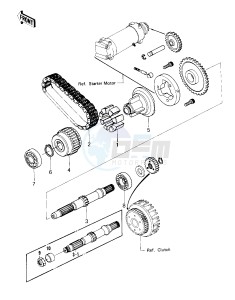 KZ 650 F (F1) drawing SECONDARY SHAFT