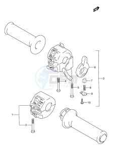 GSX600F (E2) Katana drawing HANDLE SWITCH (MODEL K L M N P R S)