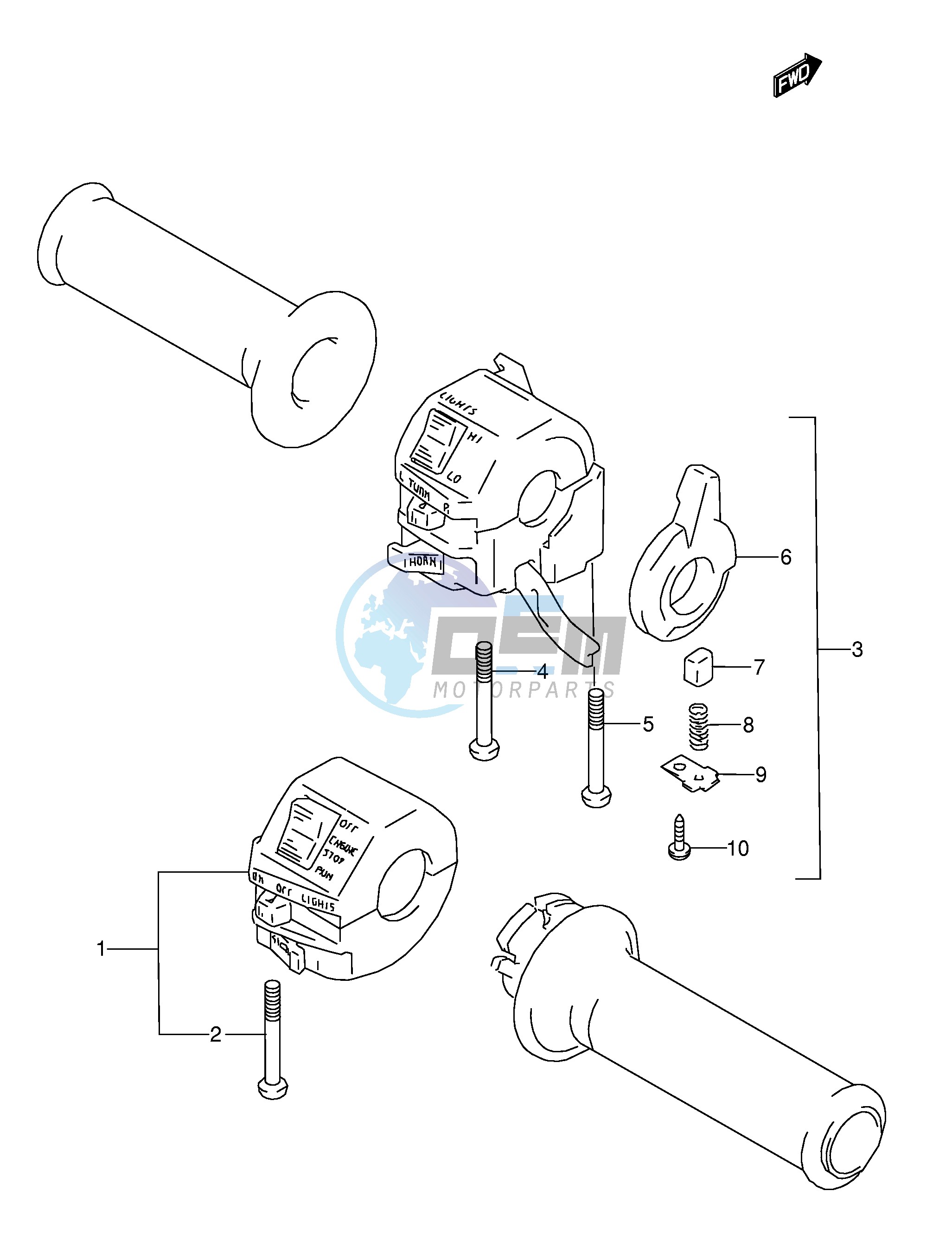 HANDLE SWITCH (MODEL K L M N P R S)