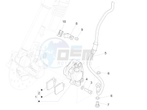 PRIMAVERA 50 4T-3VS E4 (EMEA) drawing Brakes pipes - Calipers