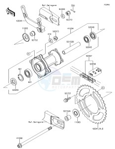 KX65 KX65AJF EU drawing Rear Hub